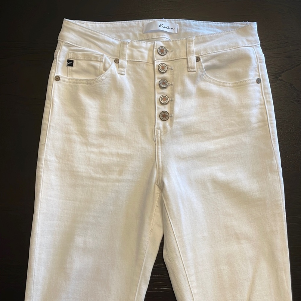 White High Rise Jeans